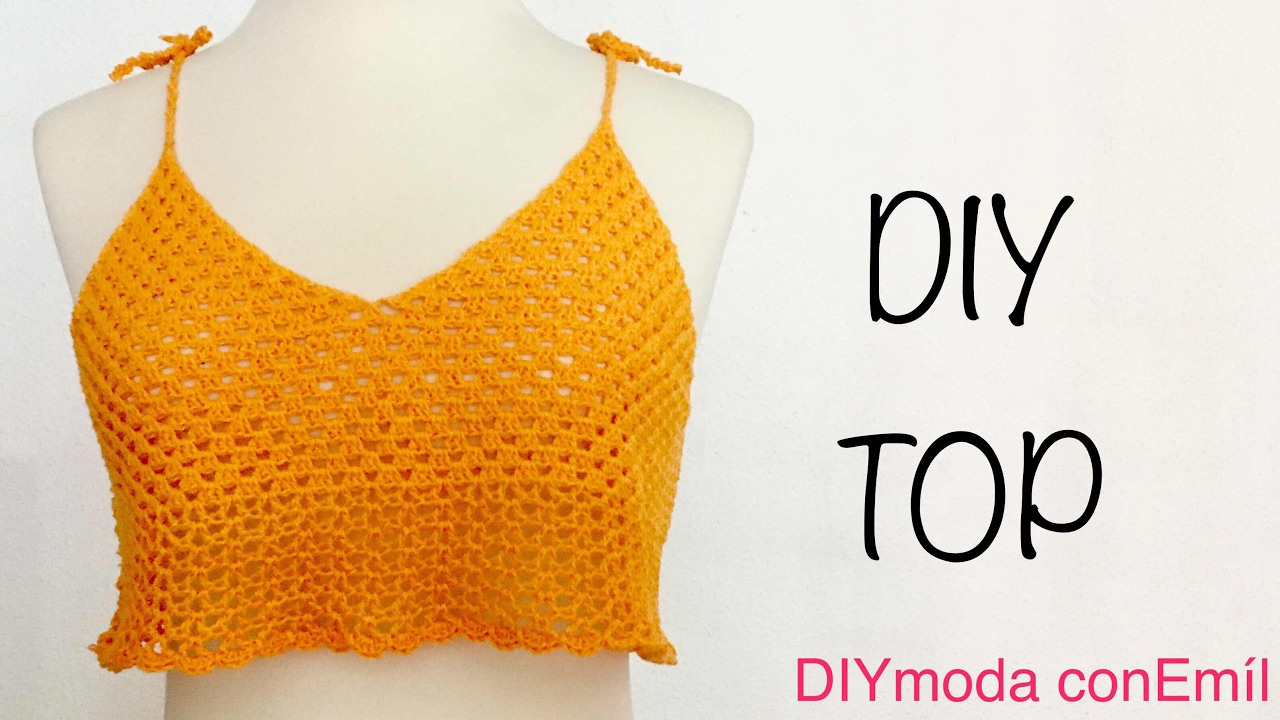 Blusa Top tejida a crochet