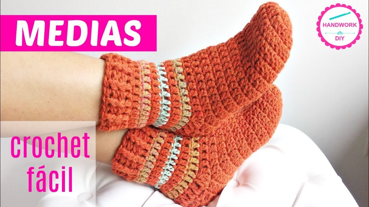 Calcetas crochet para adultos