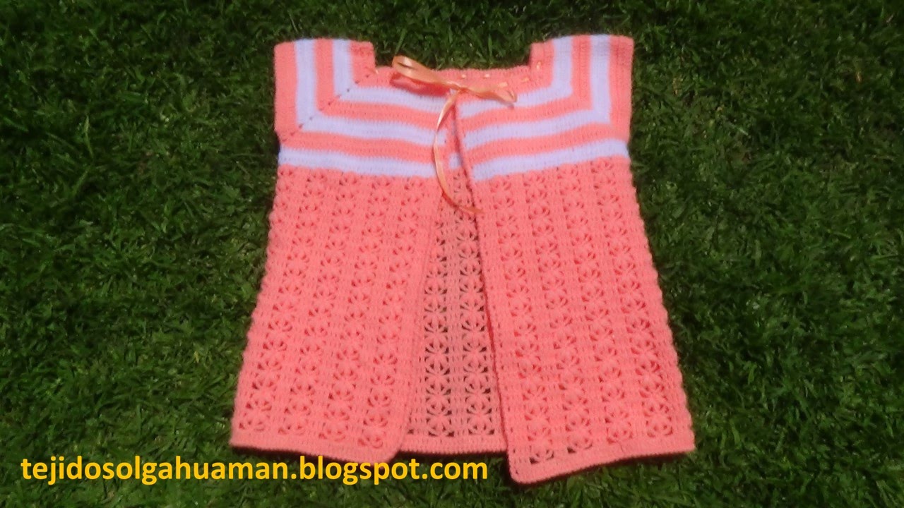 Chaleco tejido a crochet para niña