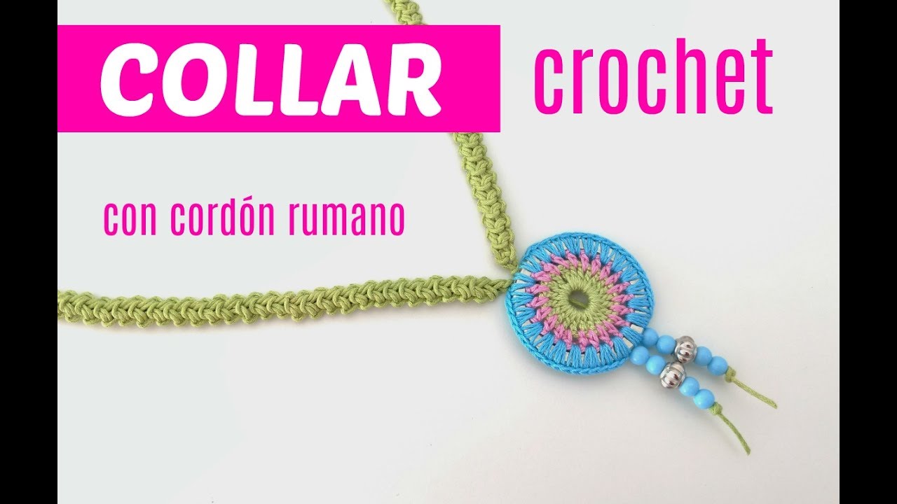 Collar crochet cordón rumano