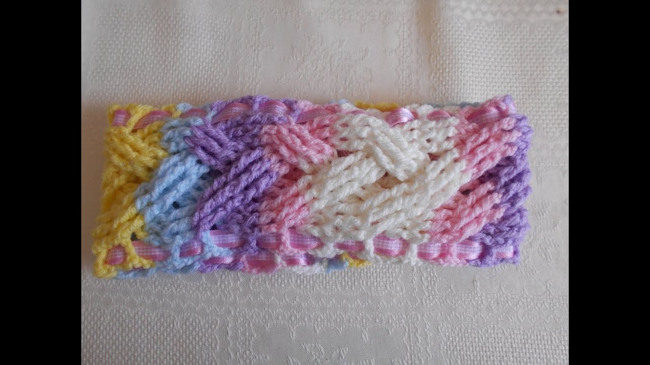 Diadema para el cabello a crochet