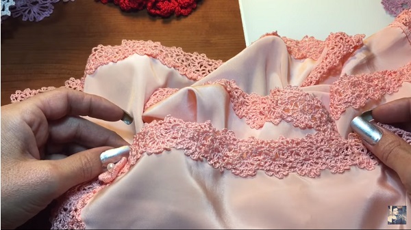 Encaje crochet fino para orillas