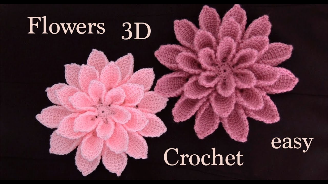 Flores en 3D paso a paso a Crochet