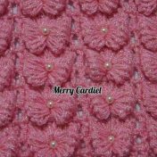 Manta crochet con perlas
