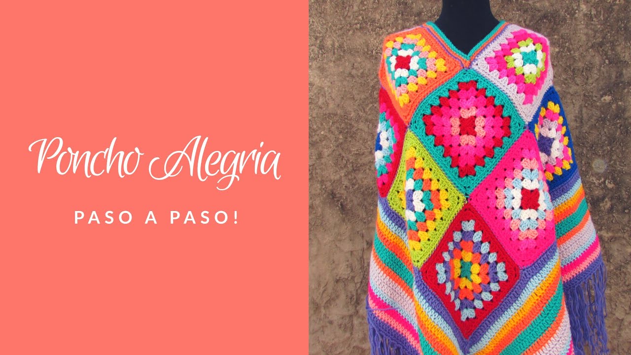 Poncho Tejido a Crochet Grany