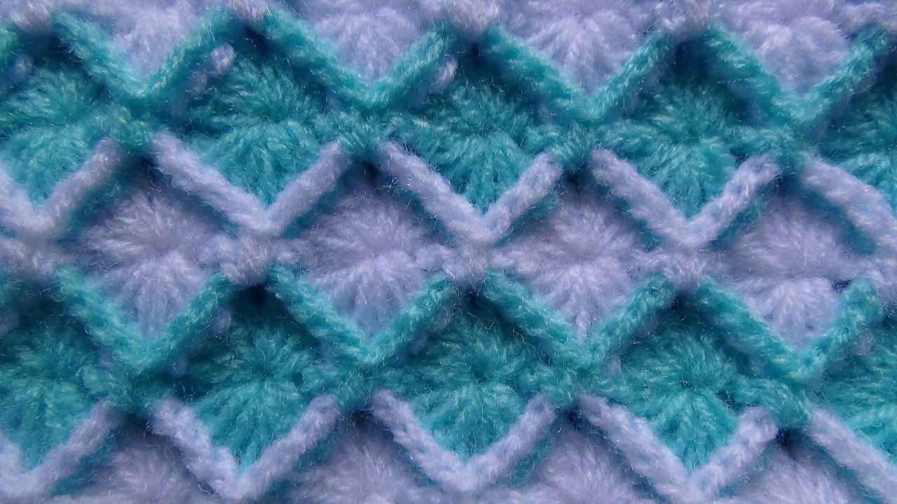 Punto crochet rombos