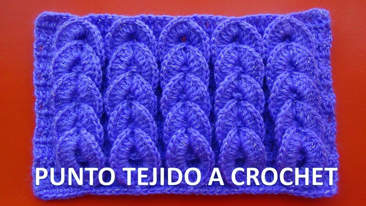 Punto tejido a crochet trenzas