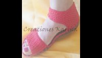 Sandalia tejida a crochet paso a paso