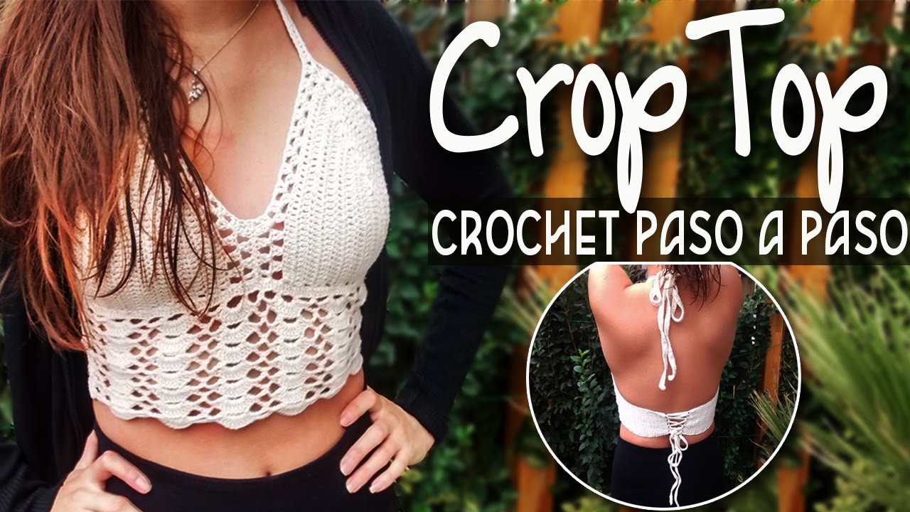 Top Crop Tejido en crochet Paso a Paso
