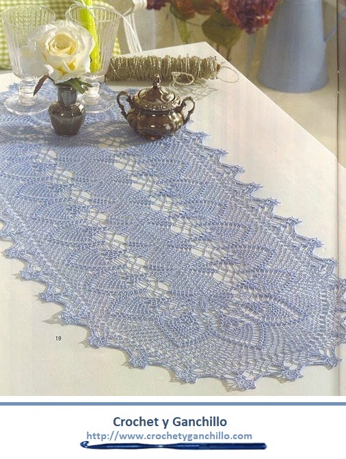 Caminos de mesa tejidos a crochet
