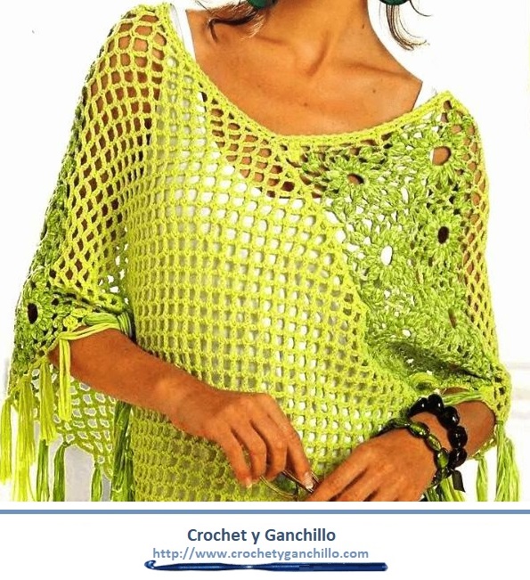 Poncho a crochet para mujer Poncho a crochet para mujer