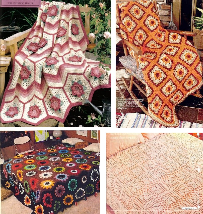 Esquemas gratis de crochet de colchas y mantas