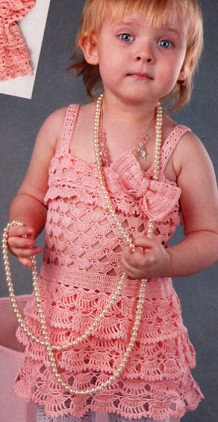 Vestido niña ganchillo esquemas