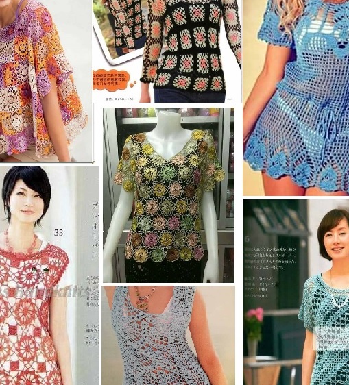 Blusas en ganchillo