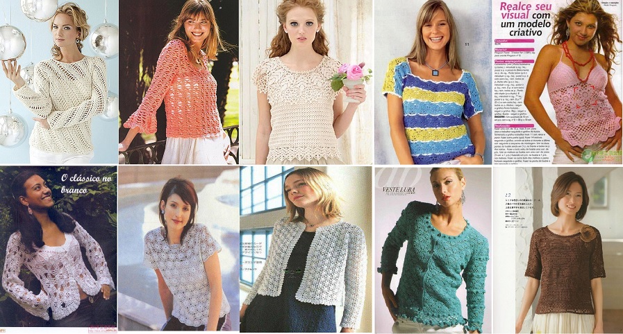 Esquema de blusas a ganchillo gratis