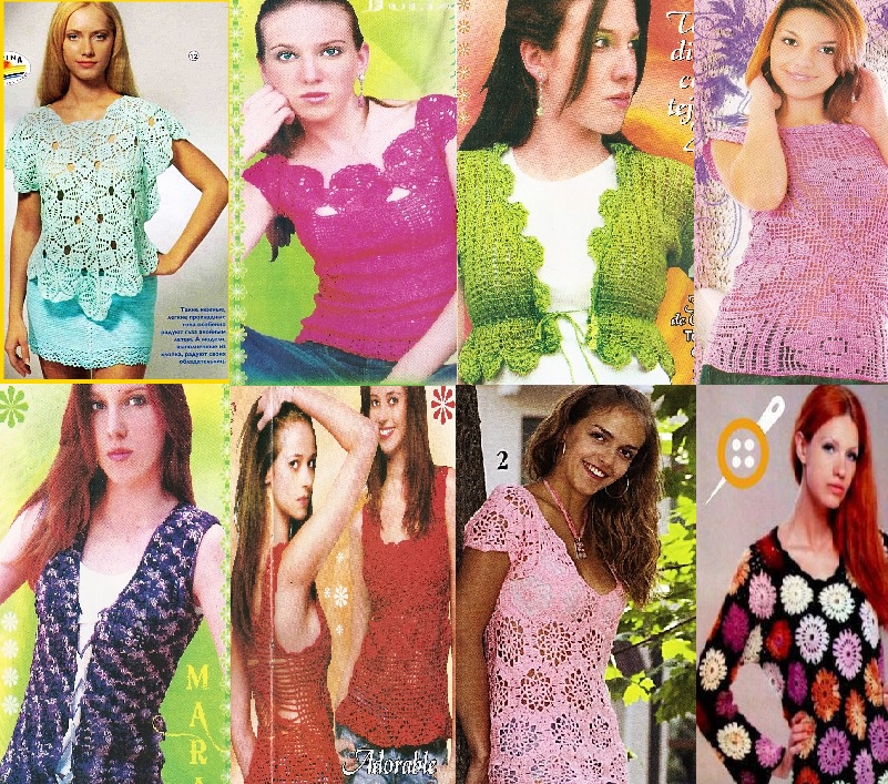 Esquemas Blusas a crochet gratis