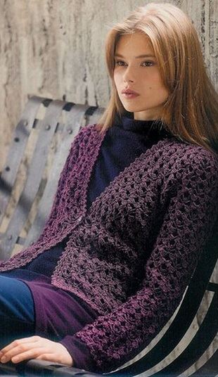 Chaleco crochet con mangas