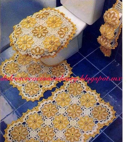 Adornos a crochet para el baño