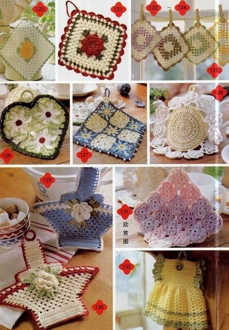 Adornos de cocina tejidos a crochet