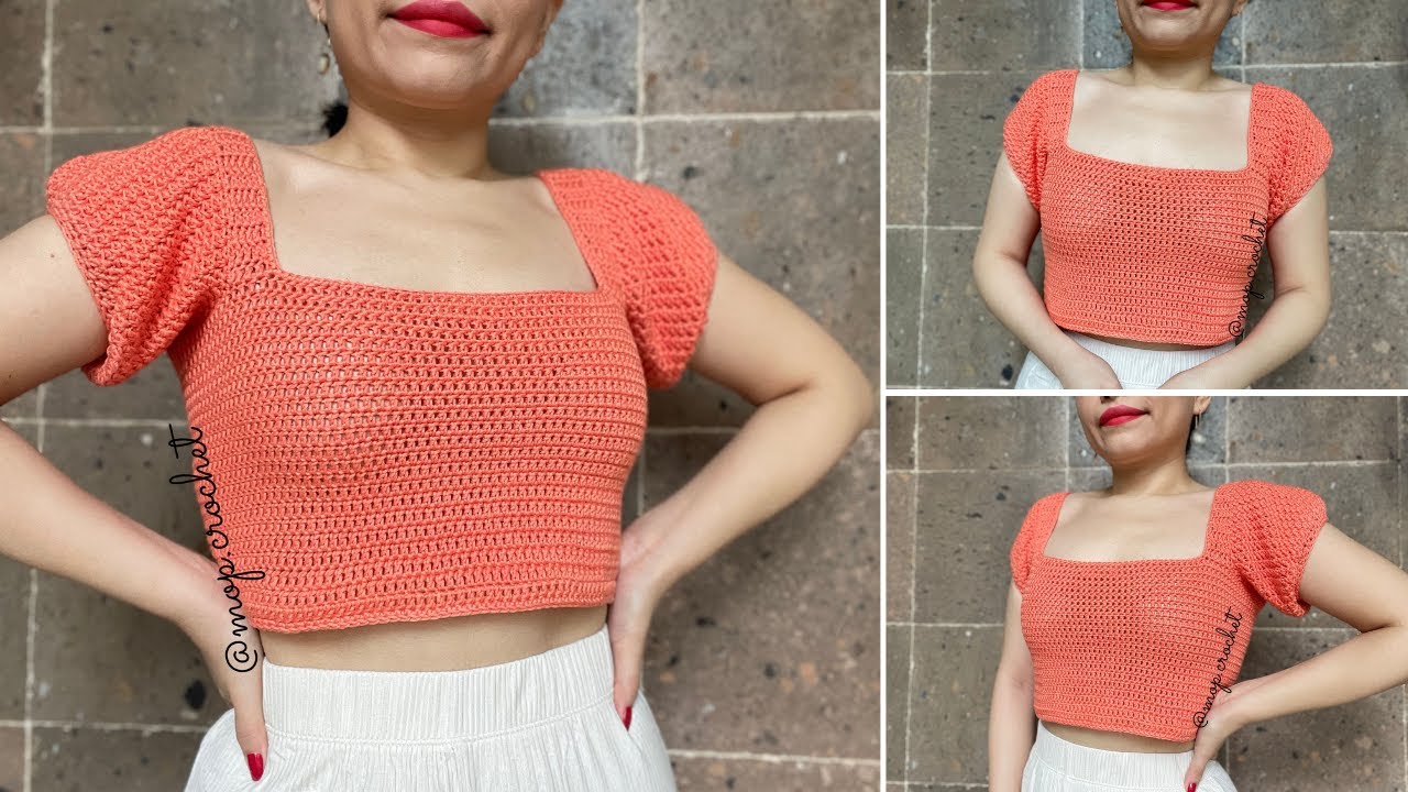 Blusas-de-crochet-con-manga-corta